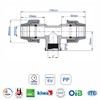 SmartProduct T-Piece PE Pipe Fitting 32 mm x 1 x
