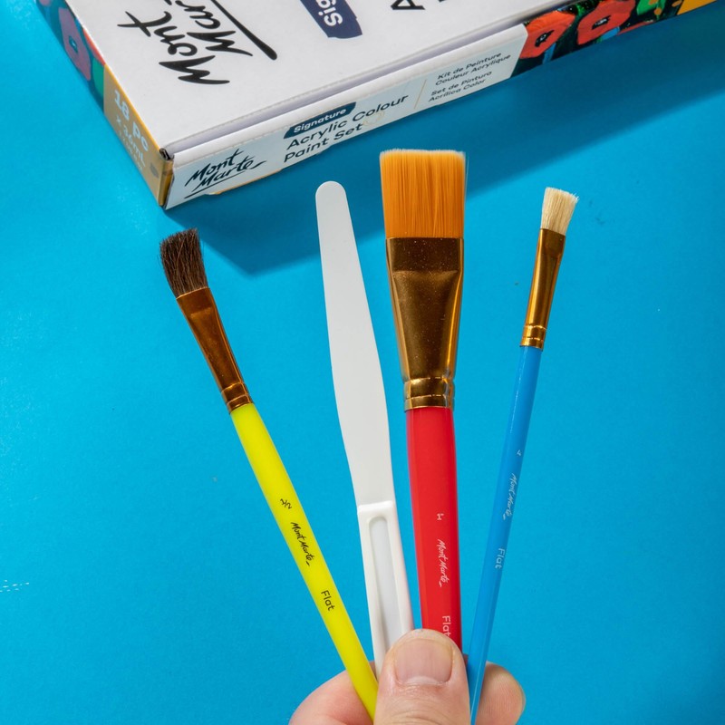 Mont Marte Paint Brushes for Beginners – 26 Pieces –