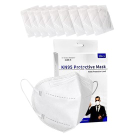 Himaru Yuji KN95 Mask, 5-Layer, Individually Packaged, Non-woven Mask, Set of 10, High-Performance 5-Layer Structure, Nano Mask, White, 3D Fit, Won't Hurt Your Ears, Makeup Won't Fall Off, 10
