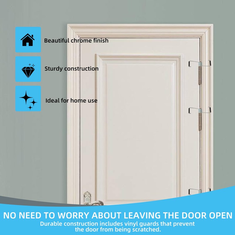 Tellfeel 6 Pack Universal Butterfly Spring Door Closer Automatic Closing