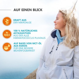 Vita World Astaxanthin Liquid - Astaxanthin hochdosiert 8mg pro Tag (60 vegane Kapseln) C flssiges Astaxanthin aus Haematococcus pluvialis Alge mit MCT-?l C hohe Bioverfgbarkeit C ohne Zus?tze C vitaworld