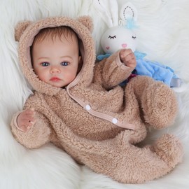 KSBD Reborn Baby Dolls - 18 Inch Realistic Baby Doll Lifelike Full Baby Boy Real Life Baby Doll with Soft Vinyl Body can Swimming with Accessories Gifts for Kids 3+