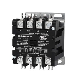 Sunlee controls DEFINITE PURPOSE CONTACTOR 4 Pole 40 Amp 50 RES 120V Coil fits Siemens 42CF25AF Lighting Heating Refrigeration Contactor