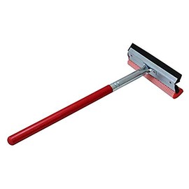 Carrand 9031R Red 8" Metal Squeegee Head with 16" Wood Handle