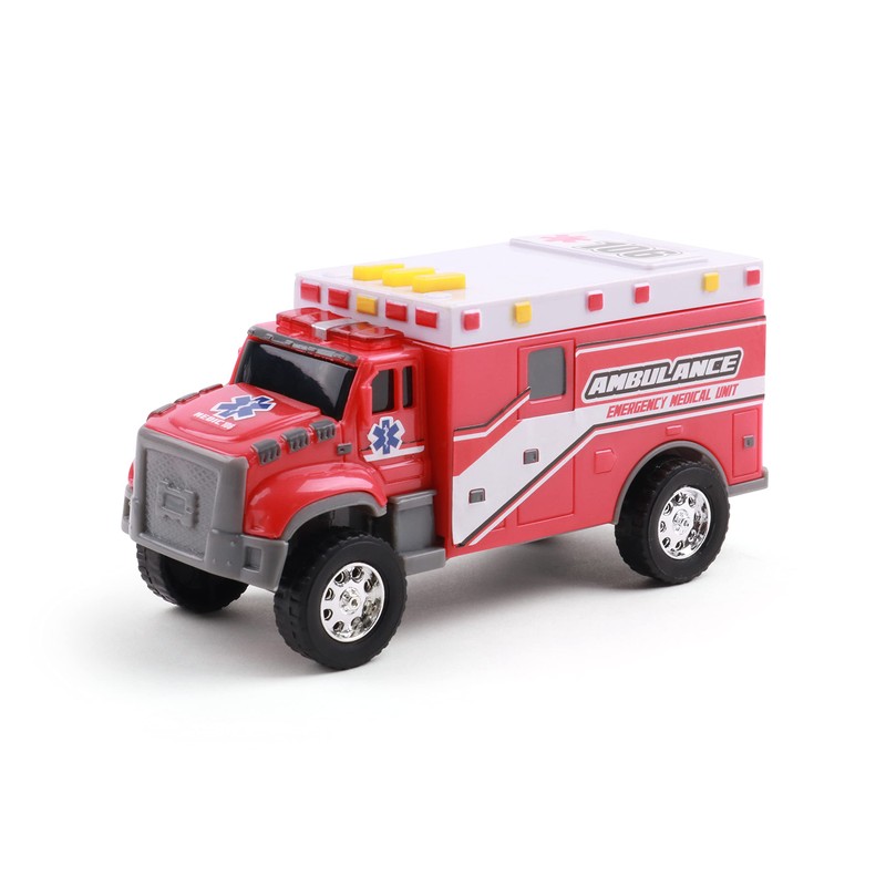 Mighty Fleet Toughest Minis 5" Tough Cab Ambulance Toy w/Lights