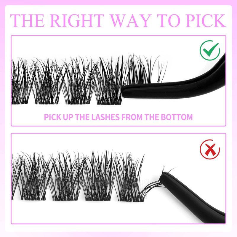 VEYESBEAUTY Eyelash Extensions Set, 5-Second Eyelash Clusters, Lashes, DIY Clusters,