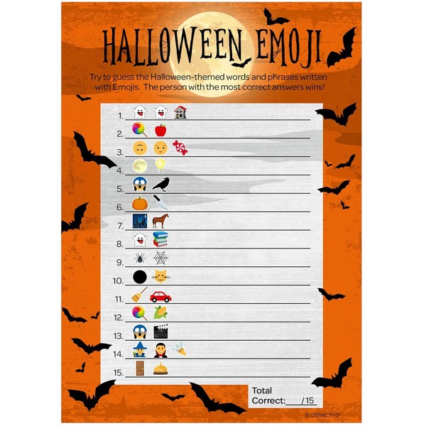 Halloween Party Emoji Game - 25 Players