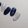 Midnight Sparkle Handmade Nail Tips - Coffin Midi / 미드나잇