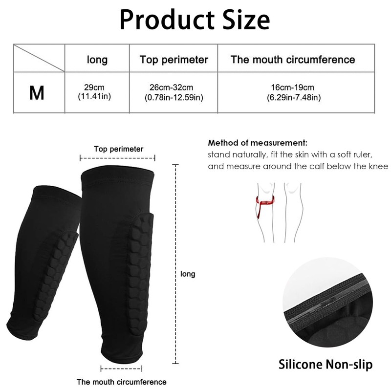 TuoYi 2 Pieces Soccer Shin Guards, Flexible Shin Guards Soccer