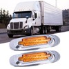 Pair 16LEDs Taillight Electroplated Trim Side Marker Auto External Lamps