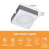 LUMILAND Wired LED Puck Lights Square 2.68" Wide 3000K, 120V