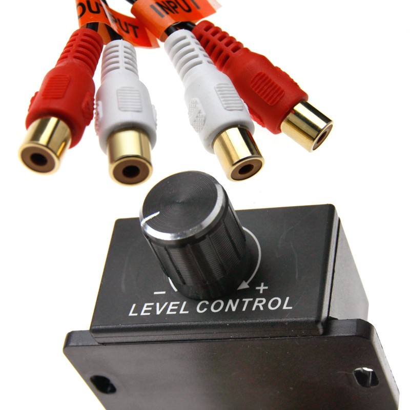 YINETTECH Car 4 RCA Amplifier Audio Bass RCA Amplifier Gain