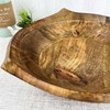 Large 29cm Hand-Carved Mango Wood Bowl – Natural Grain, Decorative