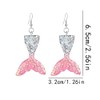 CHUNYANAN Unique Elegant Colorful Princess Mermaid Dangle Drop Earrings for