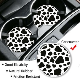 DGDRHZ Cow Print License Plate 18 Pcs car Accessories Cow Print License Plate Cover Car Tag Frames for Women or Men Compatible All Vehicle License Plate Tag Cover Fit Accessories Included (18Pcs)