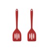 HOIRIX 2Pack Small Silicone Turner High Heat Resistant Slotted Spatula