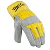 Galeton Tiger Cat Premium Leather Palm Gloves Safety Cuff Yellow