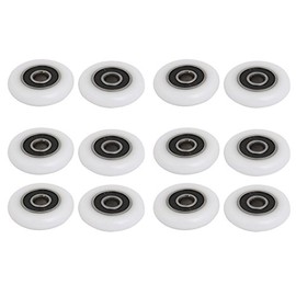 sourcing map Ball Bearing Wheel Sliding Door Pulley Roller 28 mm x 6 mm x 6 mm Pack of 12