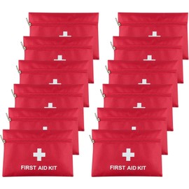 AOUTACC 12 Pack First Aid Empty Bag, Travel Empty First Aid Kit Pouch for Emergency at Home, Office, Car, Outdoors, Boat, Camping, Hiking(Bag Only)