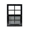 Shed Window 14x21 Black Flush - Vertical Slider with Tempered