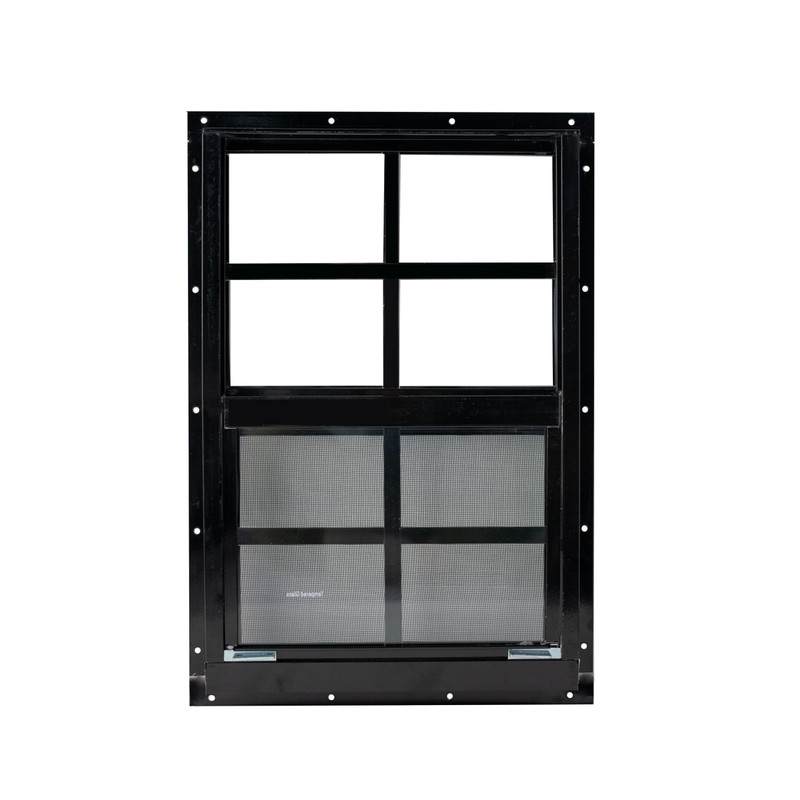 Shed Window 14x21 Black Flush - Vertical Slider with Tempered