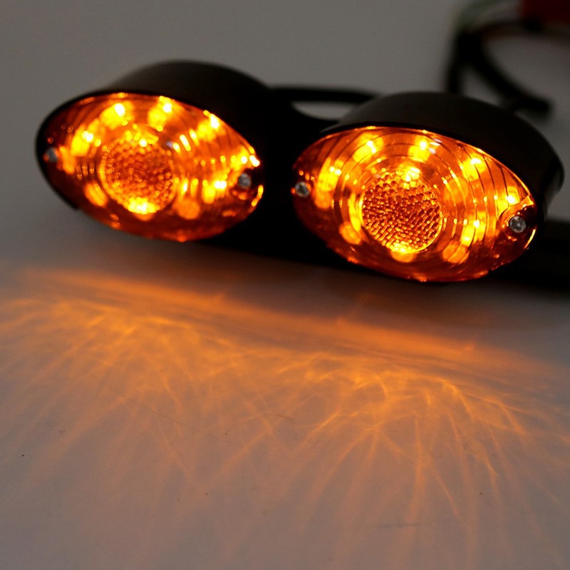 Motorcycle lamp dual Cat Eye Custom License Plate Holder rear