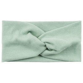 styleBREAKER 04026009 Women's Hair Band in Fine Rib Look with Bow Twist Knot, mint