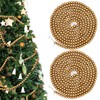 2Pcs Wooden Christmas Garland Decorations,26FT Christmas Tree Ornament Round Wood