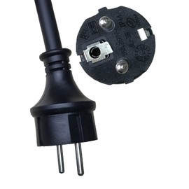 Rubber Cable H07RN-F 3 x 1.5 mm² VDE Certificate, with Betteri BC01 Socket Plug and Protective Contact Plug IP44, Ideal for Solar System Micro Inverter, 2 Metres