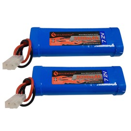 GEILIENERGY 7.2V 3800mAh RC Battery with Tamiya Connector (2 Pack 7.2V 3800mAh RC Battery)