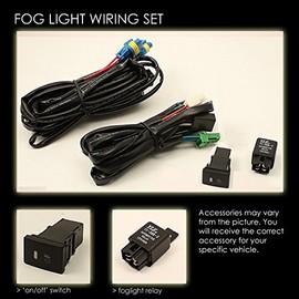 AKKON - For 2009 2010 2011 2012 Mit Mitsubishi Galant Black Bracket Clear Lens Bumper Fog Light W/Switch + Bulb