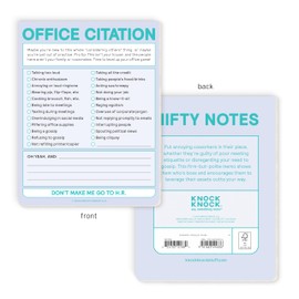 Knock Knock Office Citation Note Pad, Funny Office Notepads & Checklist Nifty Notes (Pastel), 4 x 5.25-inches