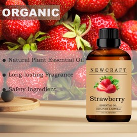 Strawberry Essential Oils 120ML 100% Pure and Natural Strawberry Essential Oil with Dropper for Aromatherapy Diffuser - 4 Fl Oz/Strawberry