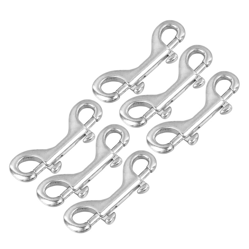 6Pcs Double End Snap Hook Stainless Steel Multifunctional Double Ended