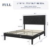 Allewie Full Size Upholstered Platform Bed Frame with Adjustable Headboard,
