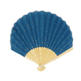 Ken Onishi Sys19-R05 Ripple Shell Fan, 8.7 inches (22 cm), Women's, Lace, Blue, blue