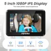 FEISIKE Baby Car Camera, 1080P Dual-Channel 5 inch Display Baby