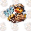 3 Pcs Detective Duck Police Sticker – Funny Animal Quote