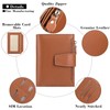 SENDEFN Women's RFID Blocking Leather Small Compact Bi-fold Zipper Pocket