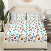 Cartoon Number Bed Sheet Set Hand Drawn Fitted Sheet for
