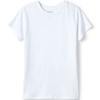 Lands' End Girls Short Sleeve Essential Tee Medium White