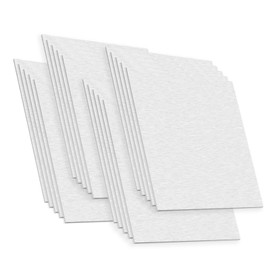 Eowpower 12 Pieces Thin Aluminium Practice Sheet Metal Craft Material Pack 5.9x5.9 inches, 0.5 mm Thickness for Jewelry Making Hand Stamping Embossing Etching