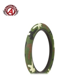 ALTALINE HIGH Performance BMX BICYCLE 20" x 2.40" DURABLE Semi-Slick CAMO TIRE. - 2 (Pair), Woodland Army Camo
