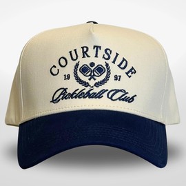 Vintage Trucker Hat | Country Cowboy Cute Preppy Retro Western Trucker Hats | Men Women Trendy Snapback | Tan Red Green Black (Courtside | Navy)