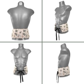 Linseed Cushion 7 Chamber with Ribbon, 65 x 15 Organic Fabric "Wild Animals" - Heat Cushion Grain Cushion, Back, Lumbar