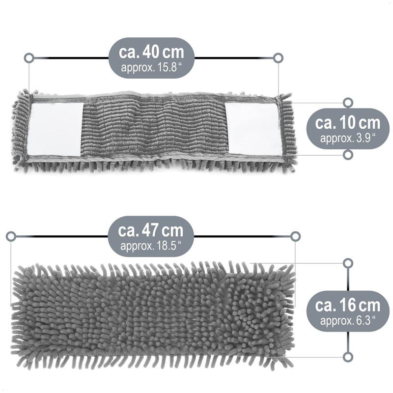 com-four® 4 x replacement covers for floor mops, mop covers