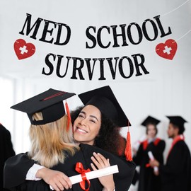 MED School Survivor Banner, Doctor Grad Bunting, Doctored It, MED School Graduation Party Decorations Supplies