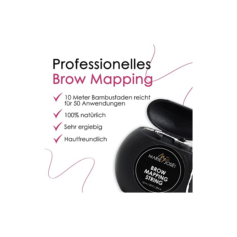 Professional White Brow Mapping String for Precise Eyebrow Drawing -
