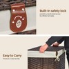 Honjourai Wicker Storage Basket with Lid,Rattan Shelf Basket with Removable