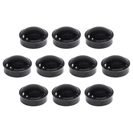 Black Chain Link Fence 3" (2 7/8" OD) Round Dome External Post Caps | Steel | Chain Link Caps | (Pack of 10)